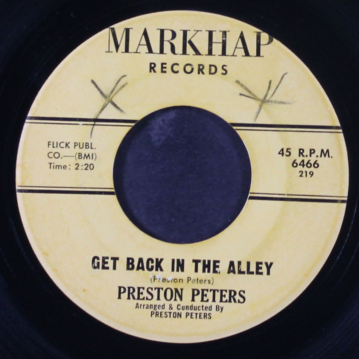 get back in the alley by PRESTON PETERS