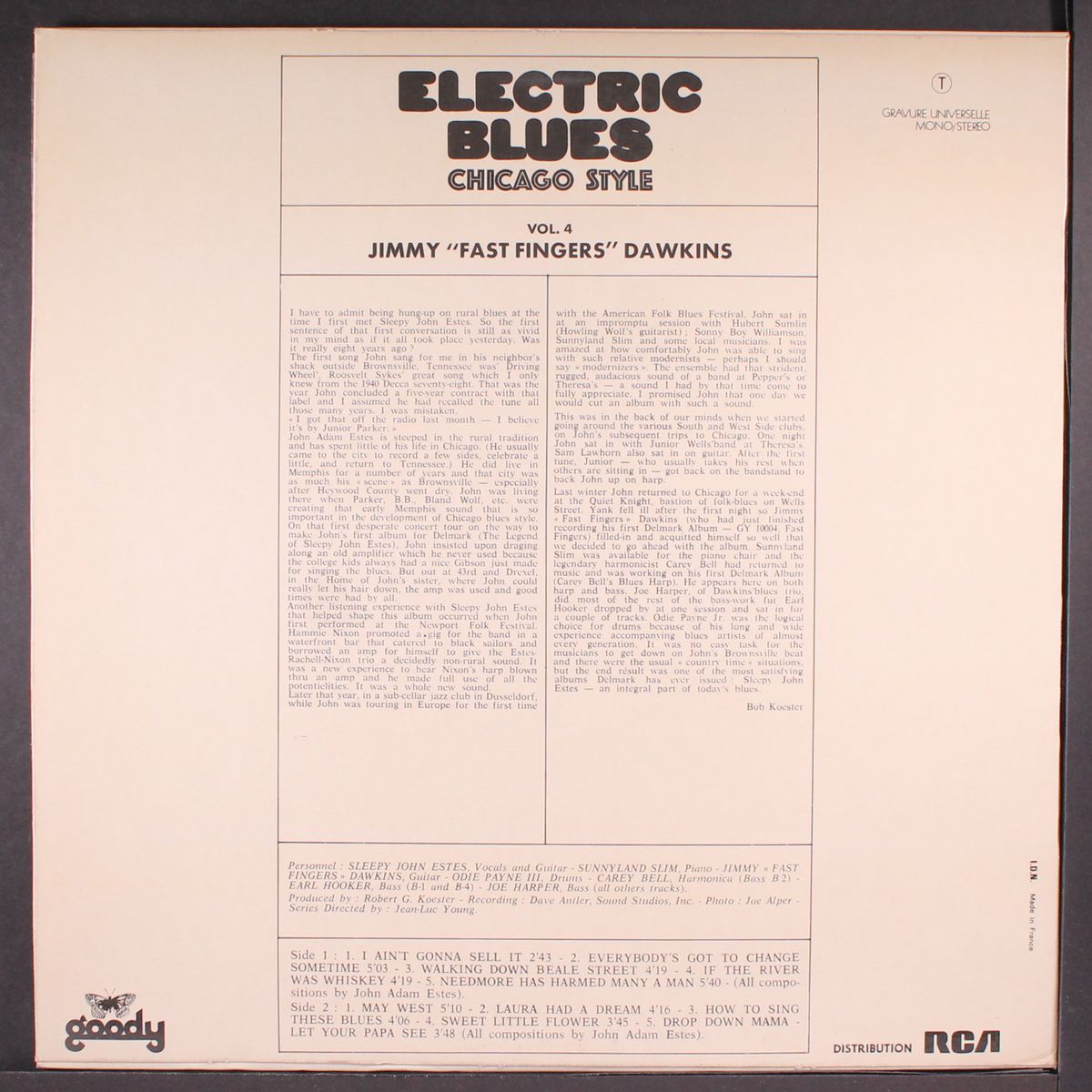 electric blues chicago style, vol. 3 by SLEEPY JOHN ESTES
