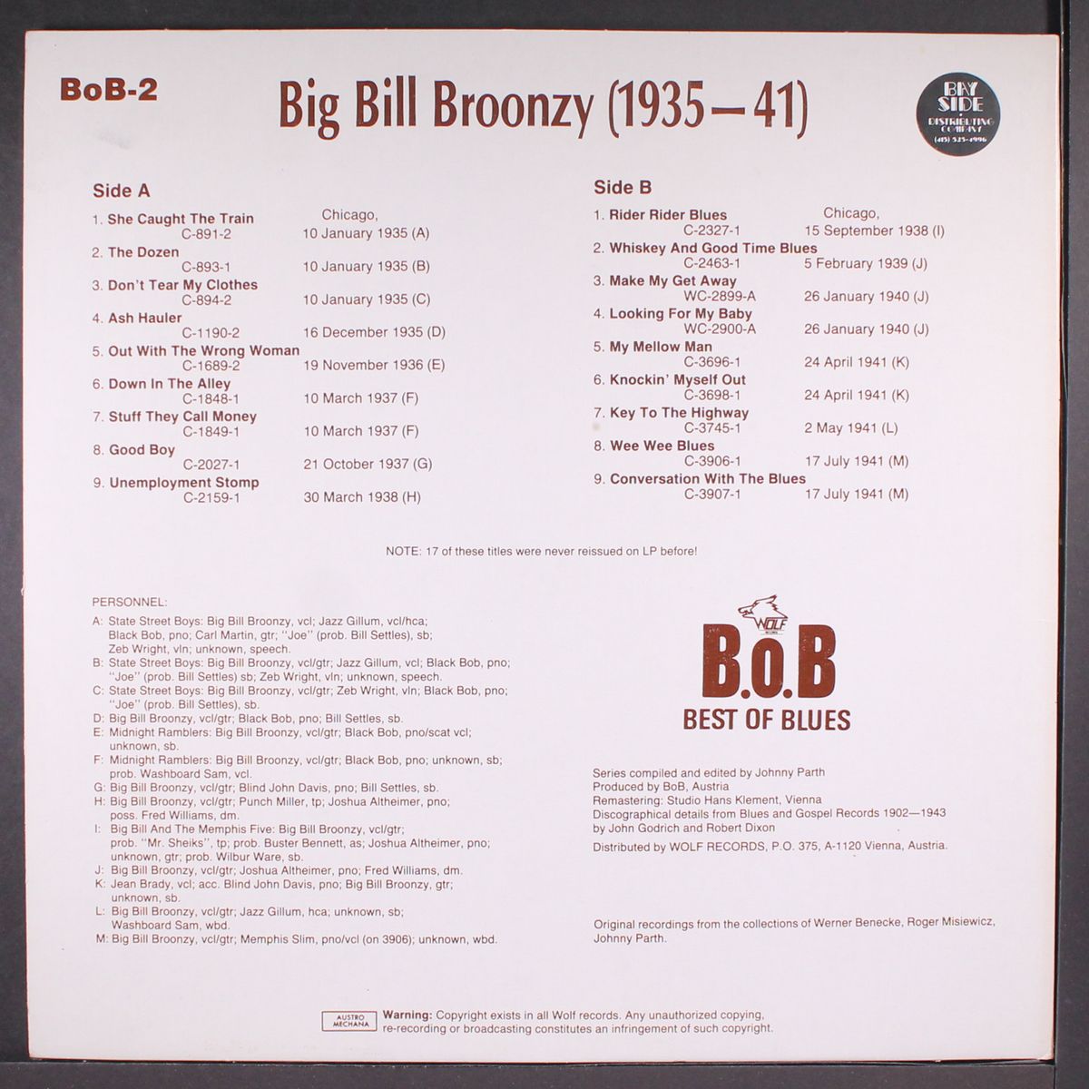 1935-1941 by BIG BILL BROONZY