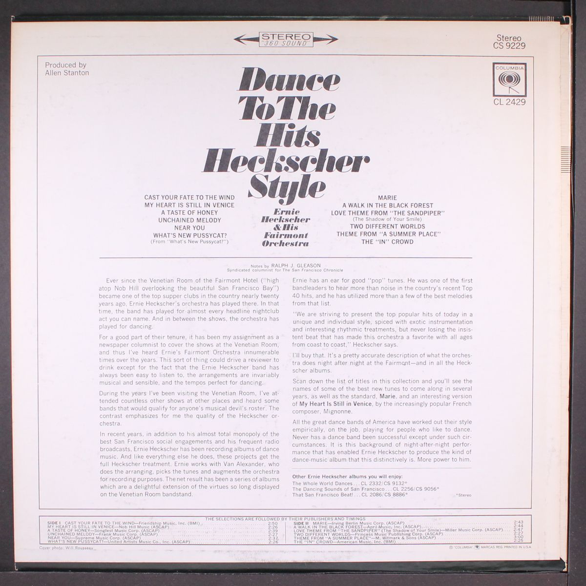 dance to the hits by ERNIE HECKSCHER