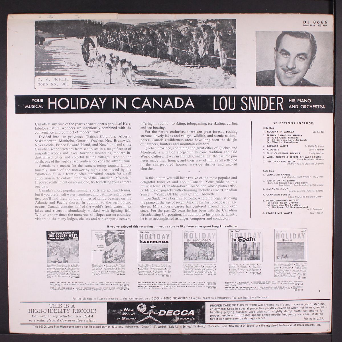 holiday in canada by LOU SNIDER