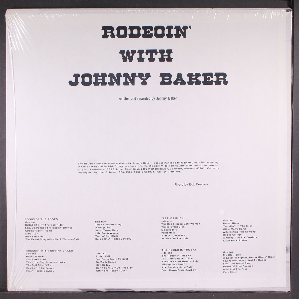 rodeoin' by JOHNNY BAKER