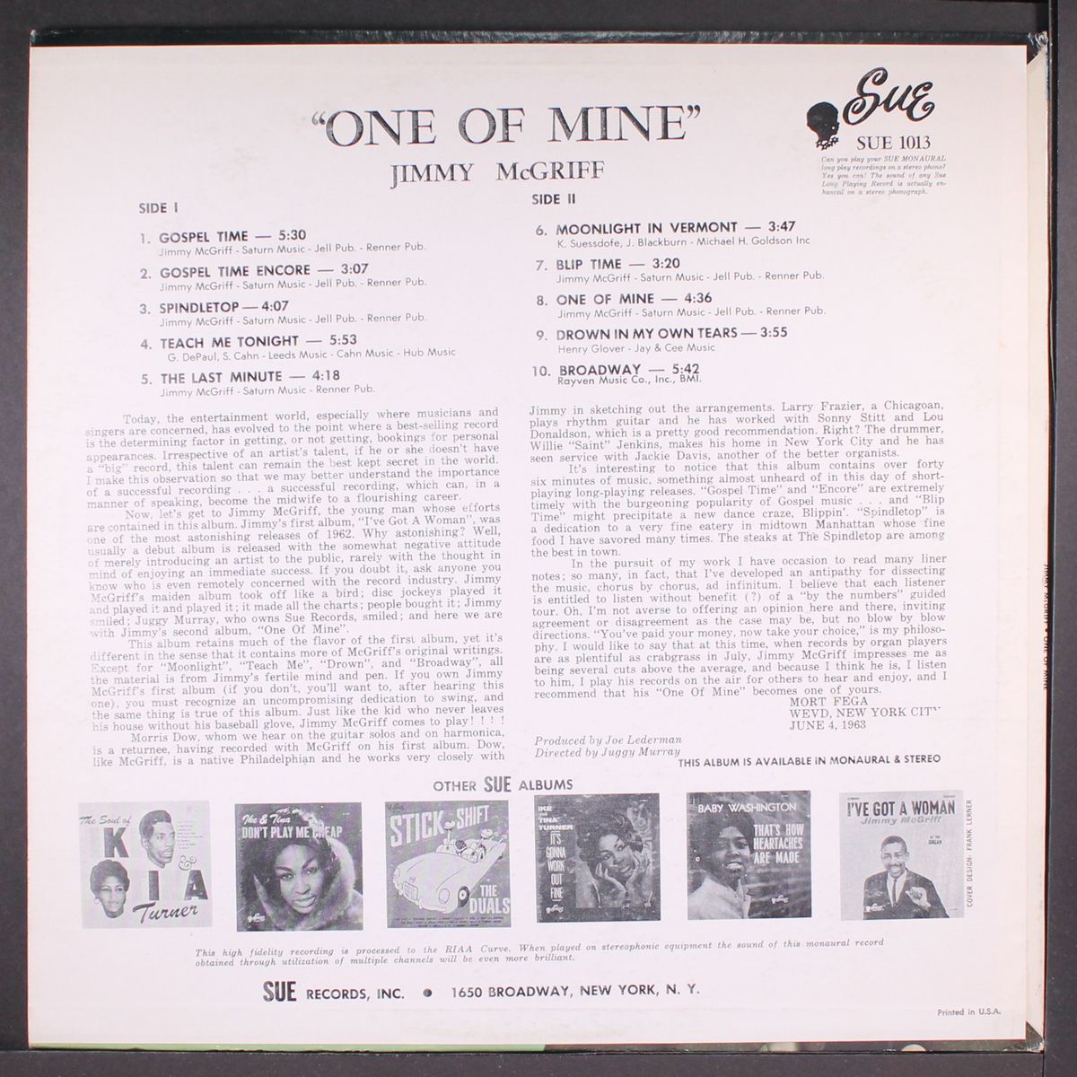 one of mine by JIMMY MCGRIFF
