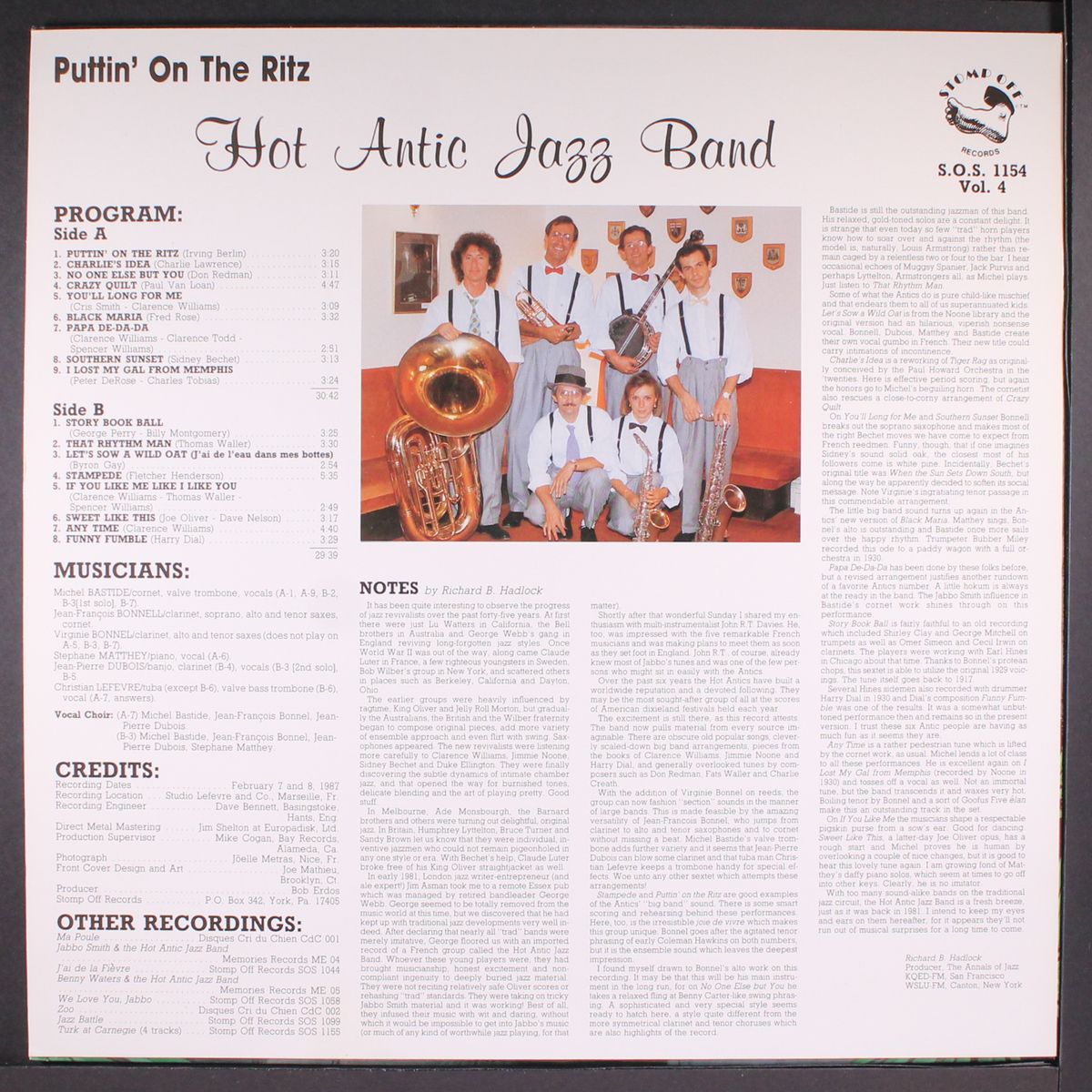 puttin' on the ritz by HOT ANTIC JAZZ BAND