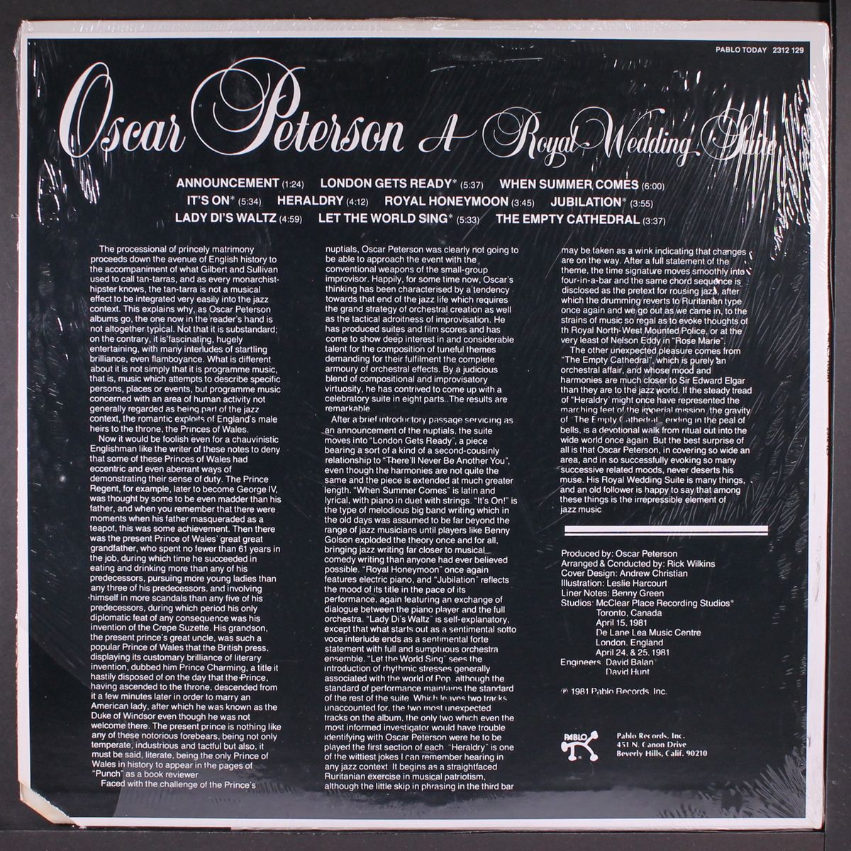 a royal wedding suite by OSCAR PETERSON