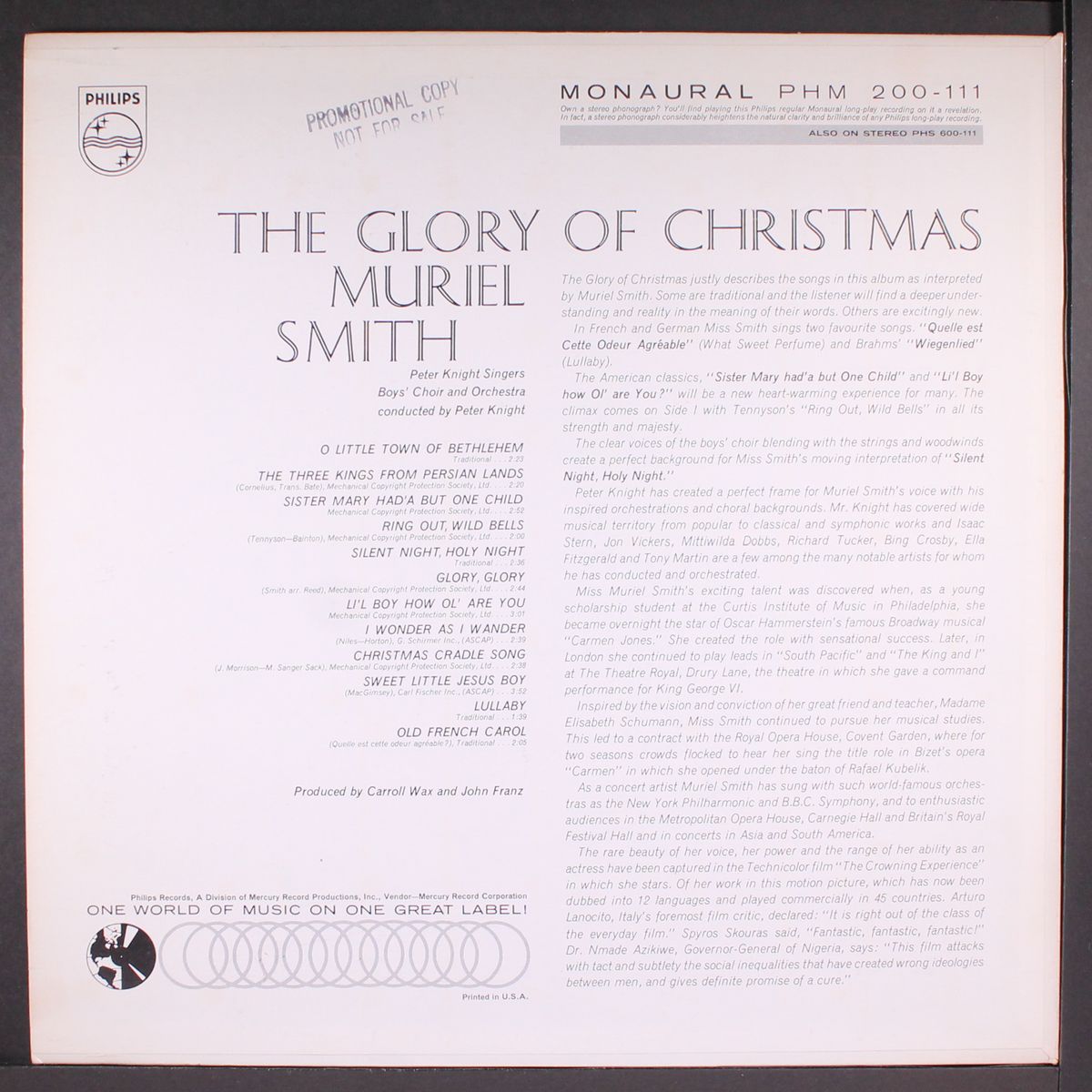 the glory of christmas by MURIEL SMITH