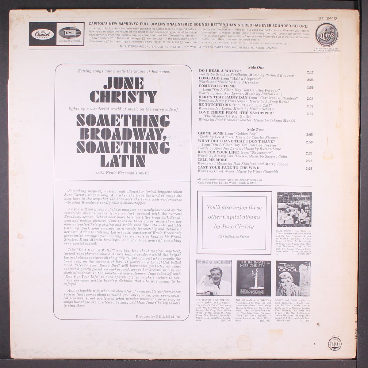 something broadway, something latin by JUNE CHRISTY