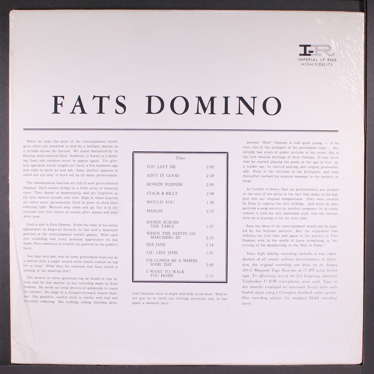 let's play by FATS DOMINO