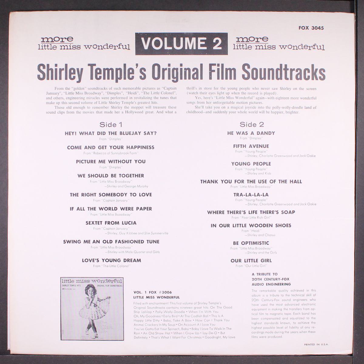 more little miss wonderful by SHIRLEY TEMPLE