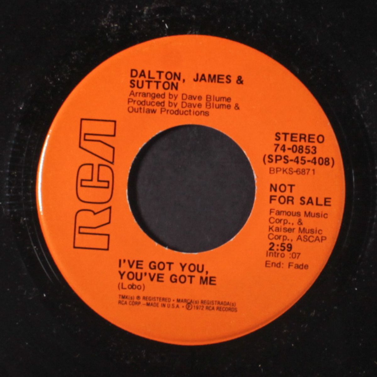 i've got you, you've got me / mono by DALTON, JAMES & SUTTON