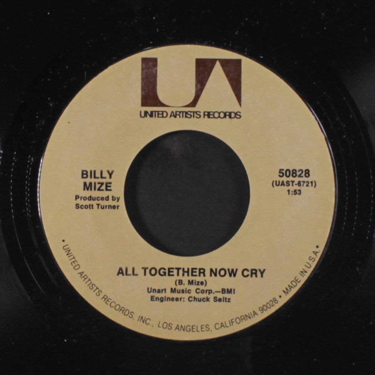 blowin' on cold ashes / all together now cry by BILLY MIZE