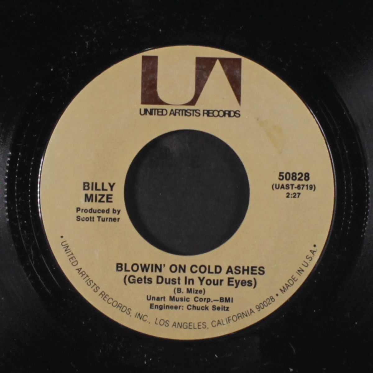 blowin' on cold ashes / all together now cry by BILLY MIZE