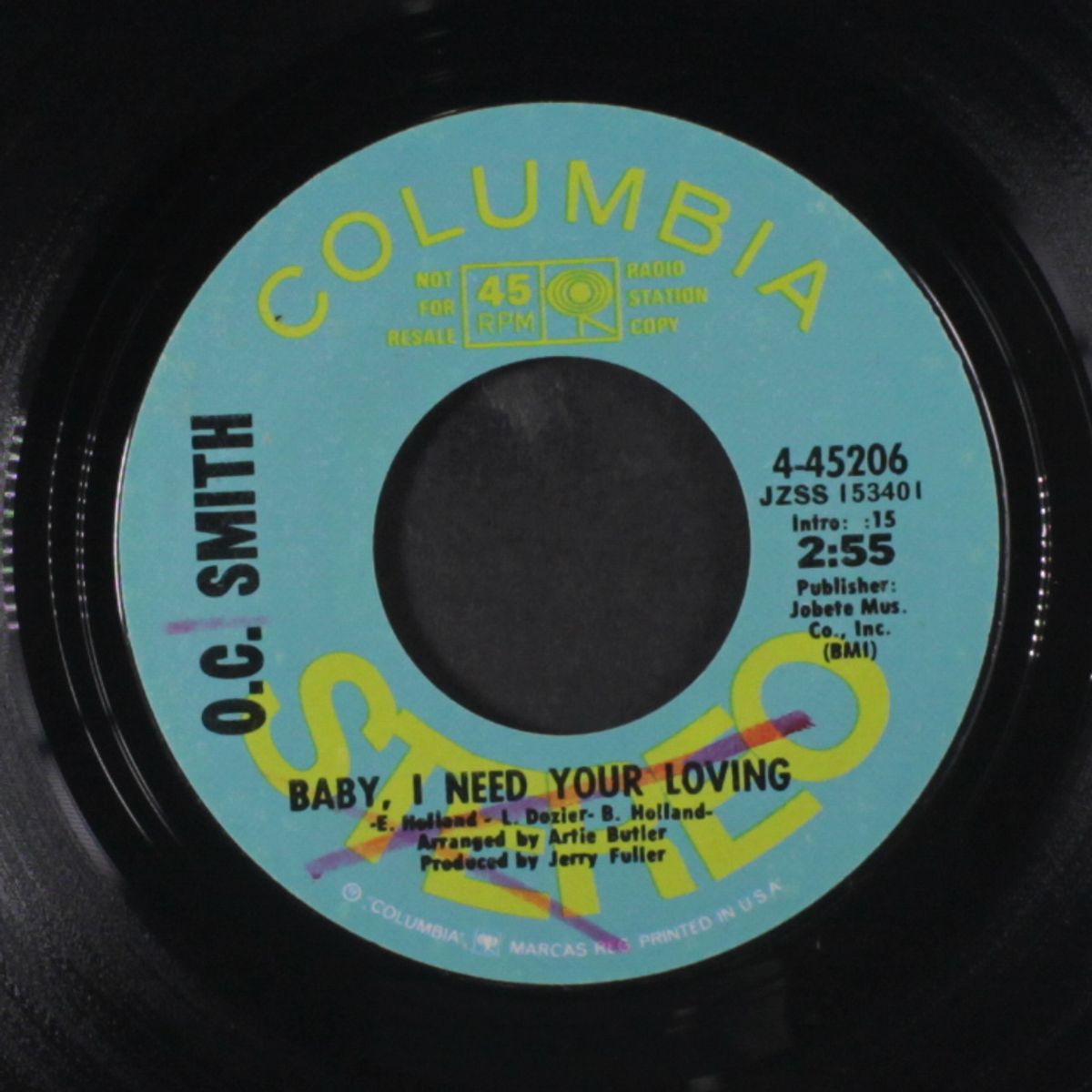 baby i need your loving / mono by O.C. SMITH