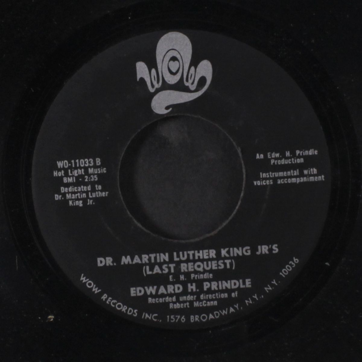 dr. martin luther king jr.'s (last request) by EDWARD H. PRINDLE