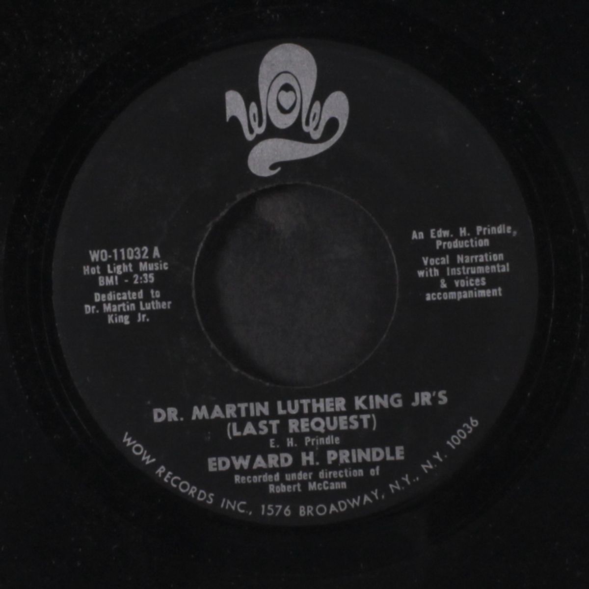 dr. martin luther king jr.'s (last request) by EDWARD H. PRINDLE