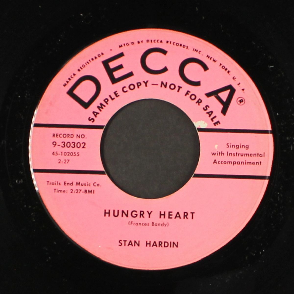 hungry heart / give me all your lovin', baby by STAN HARDIN