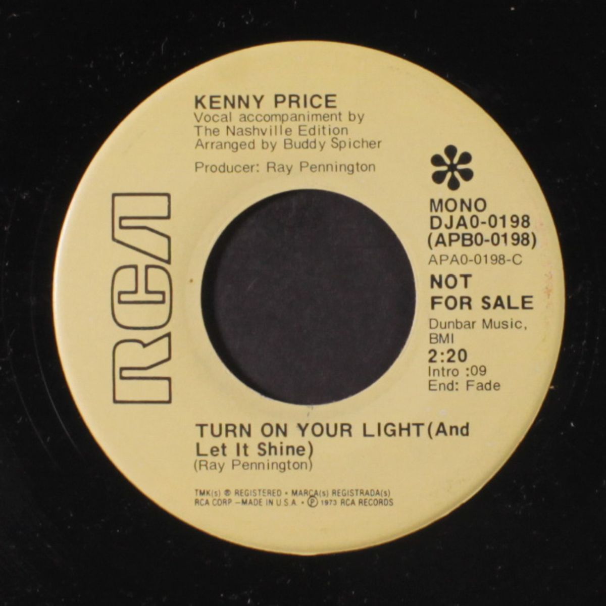 turn on your light / the first song that wasn't the blues by KENNY PRICE