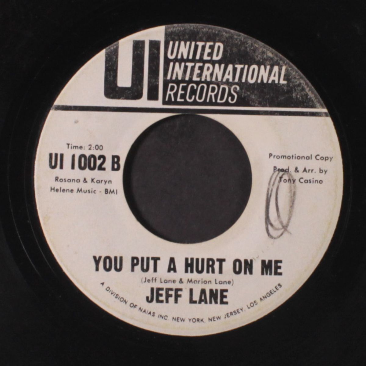 you put a hurt on me / the day you left me by JEFF LANE