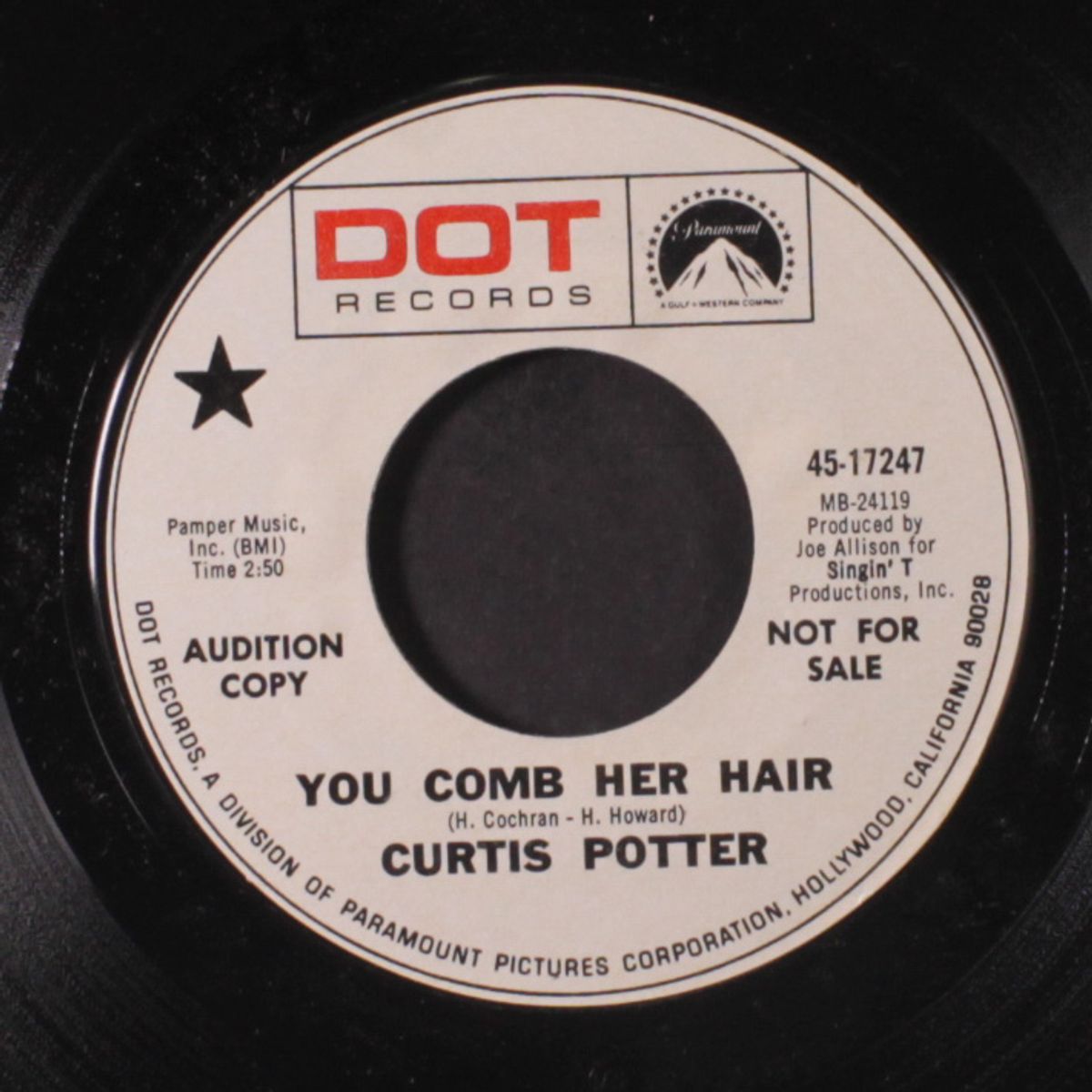 you comb her hair / we gone too far by CURTIS POTTER