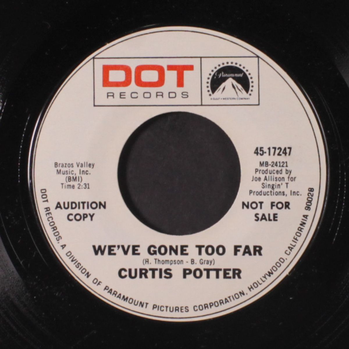 you comb her hair / we gone too far by CURTIS POTTER