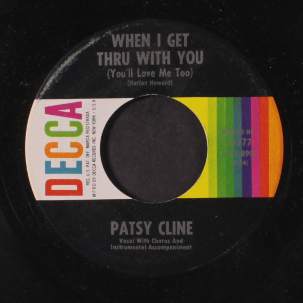 when i get through with you by PATSY CLINE