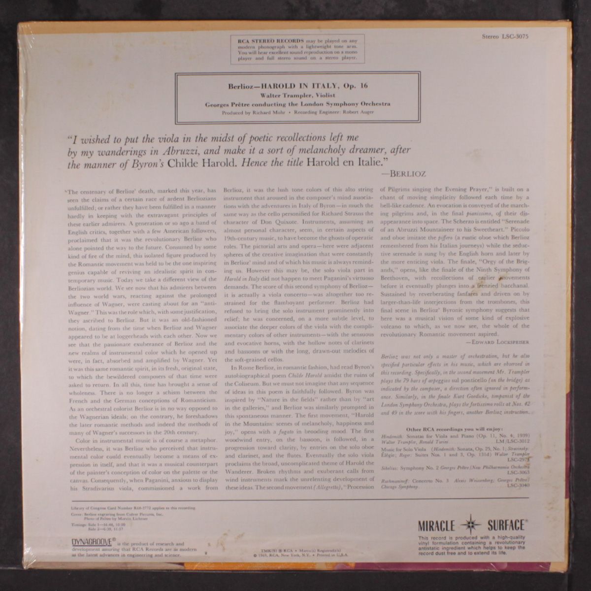 berlioz: harold in italy by WALTER TRAMPLER