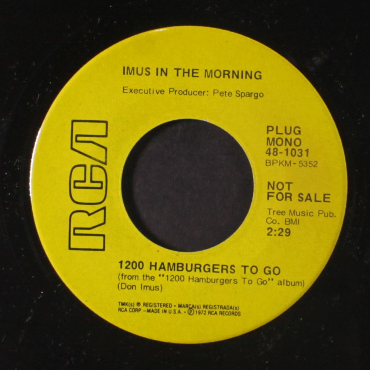1200 hamburgers to go / reverend billy sol hargis by IMUS IN THE MORNING