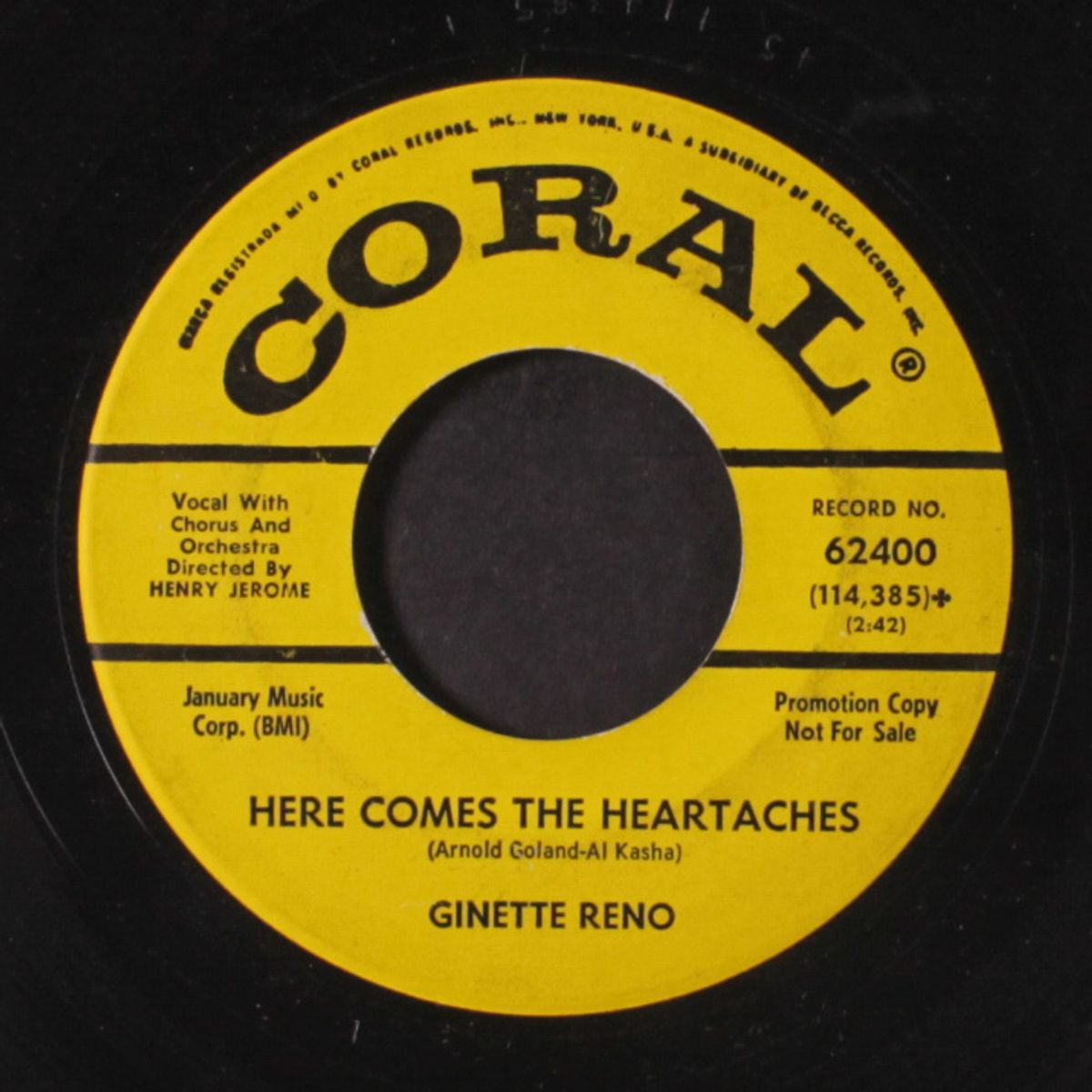 find me a boy / here comes the heartaches by GINETTE RENO