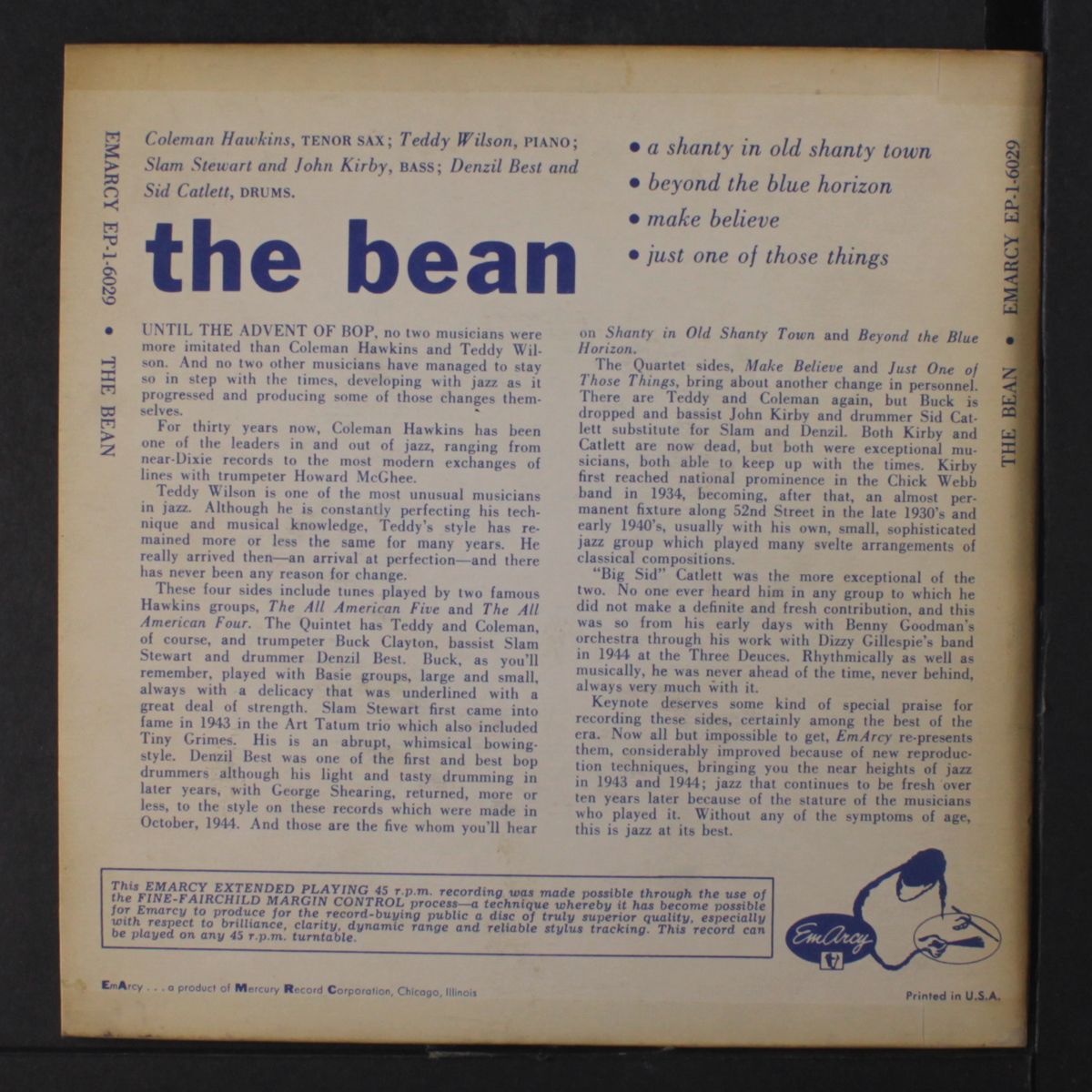 the bean by COLEMAN HAWKINS