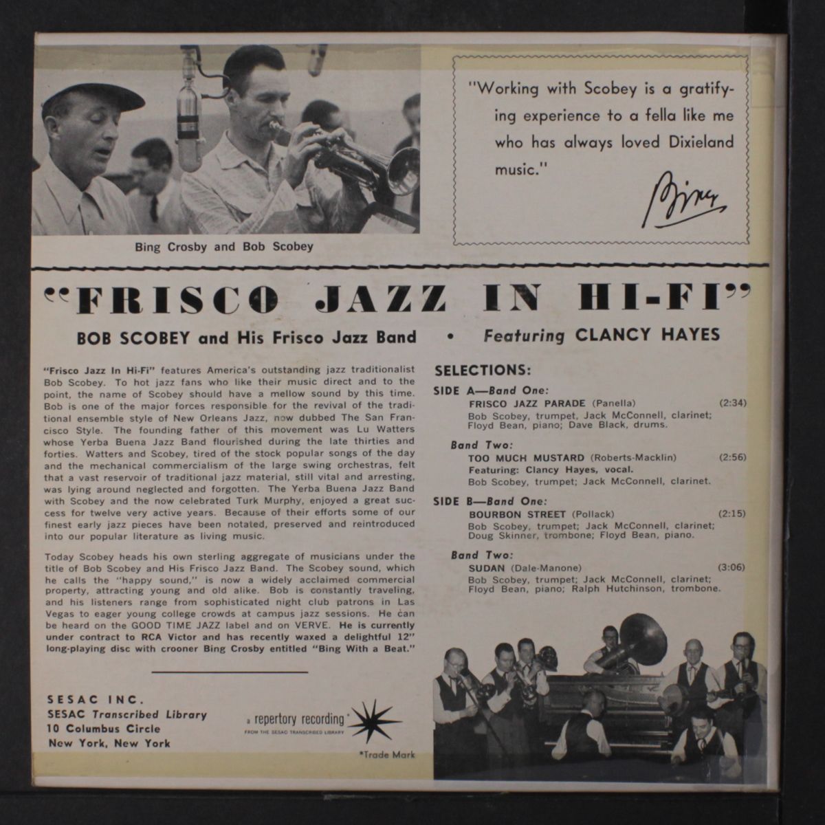 frisco jazz by BOB SCOBEY'S FRISCO BAND