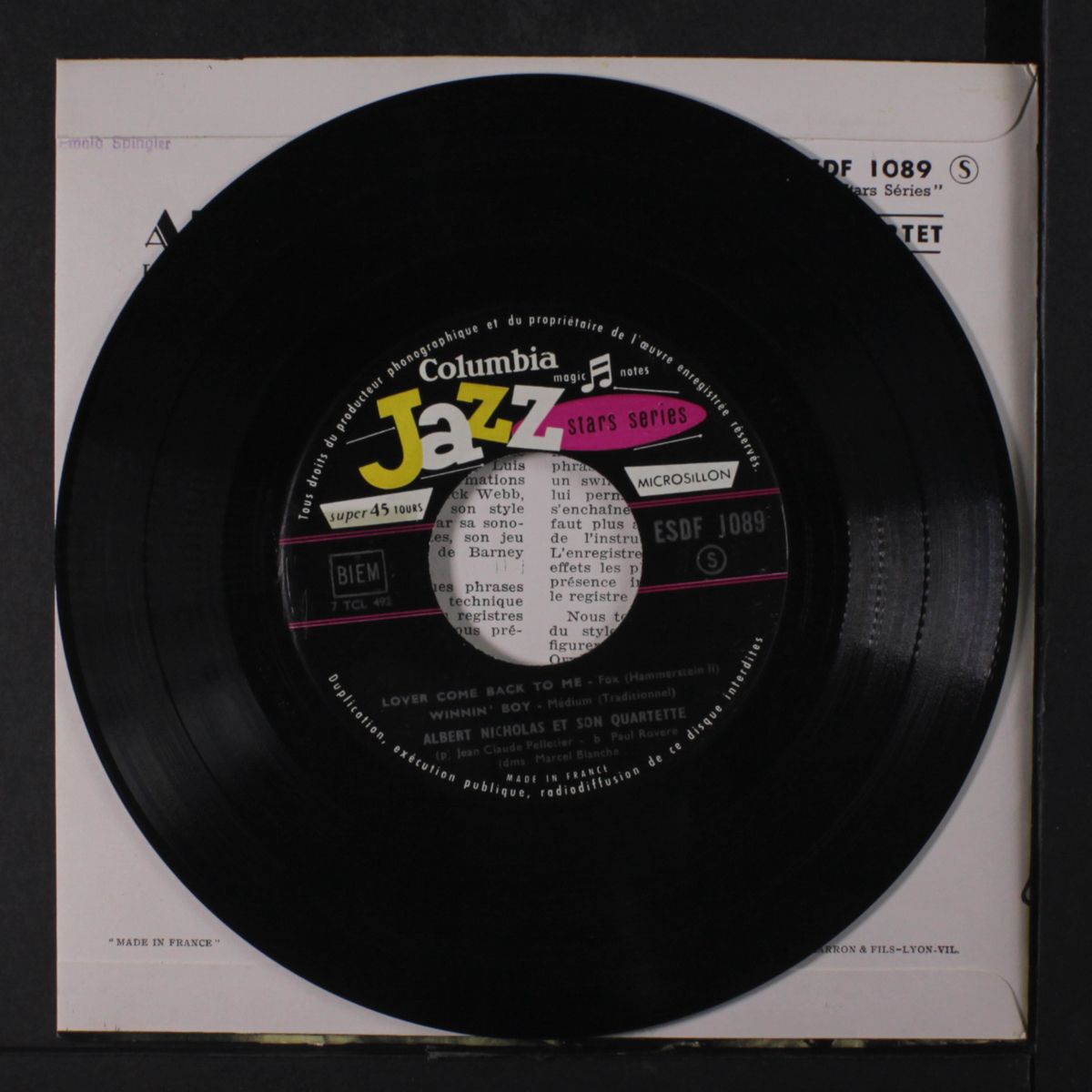 lover come back to me + 3 by ALBERT NICHOLAS