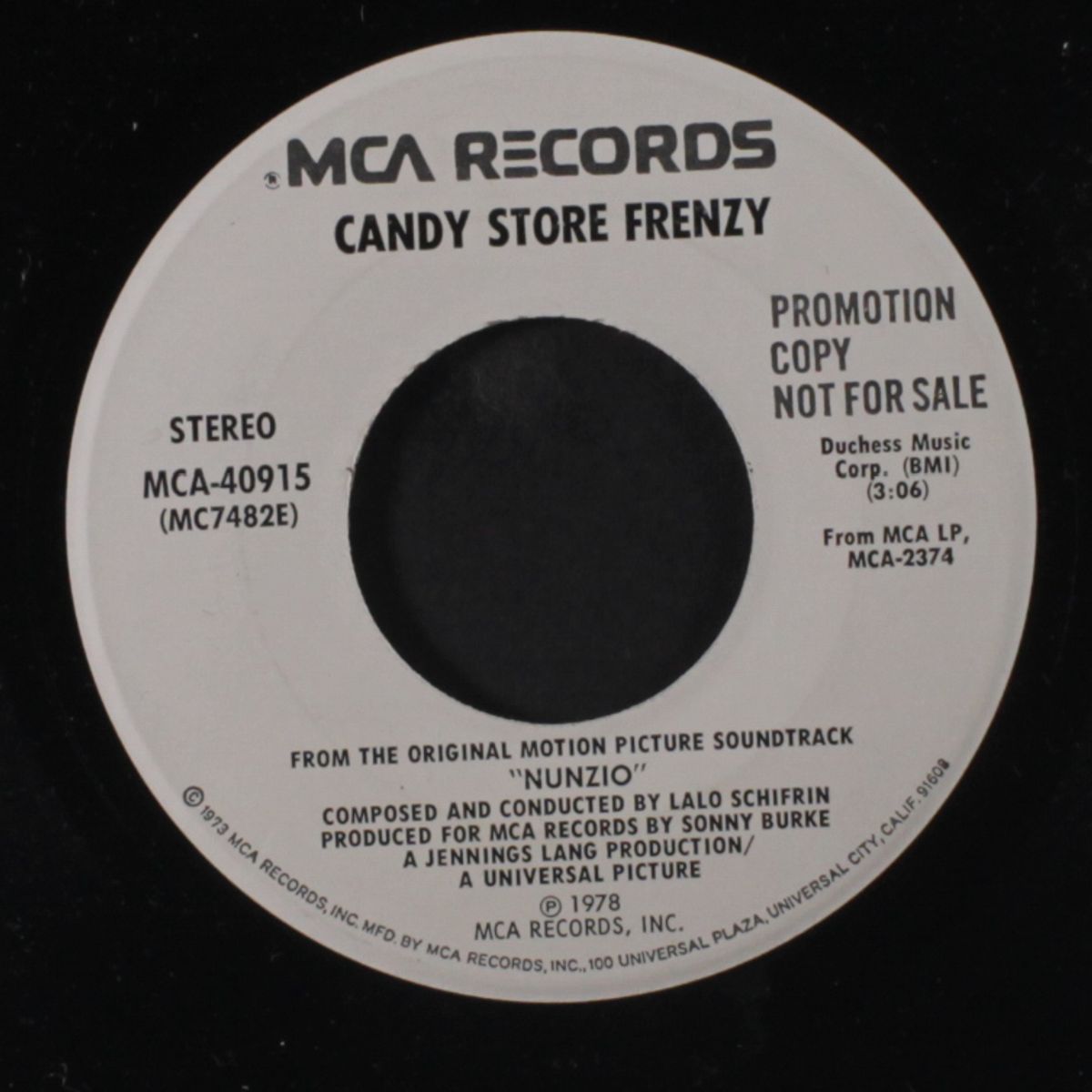 theme from nunzio / candy store frenzy by LALO SCHIFRIN