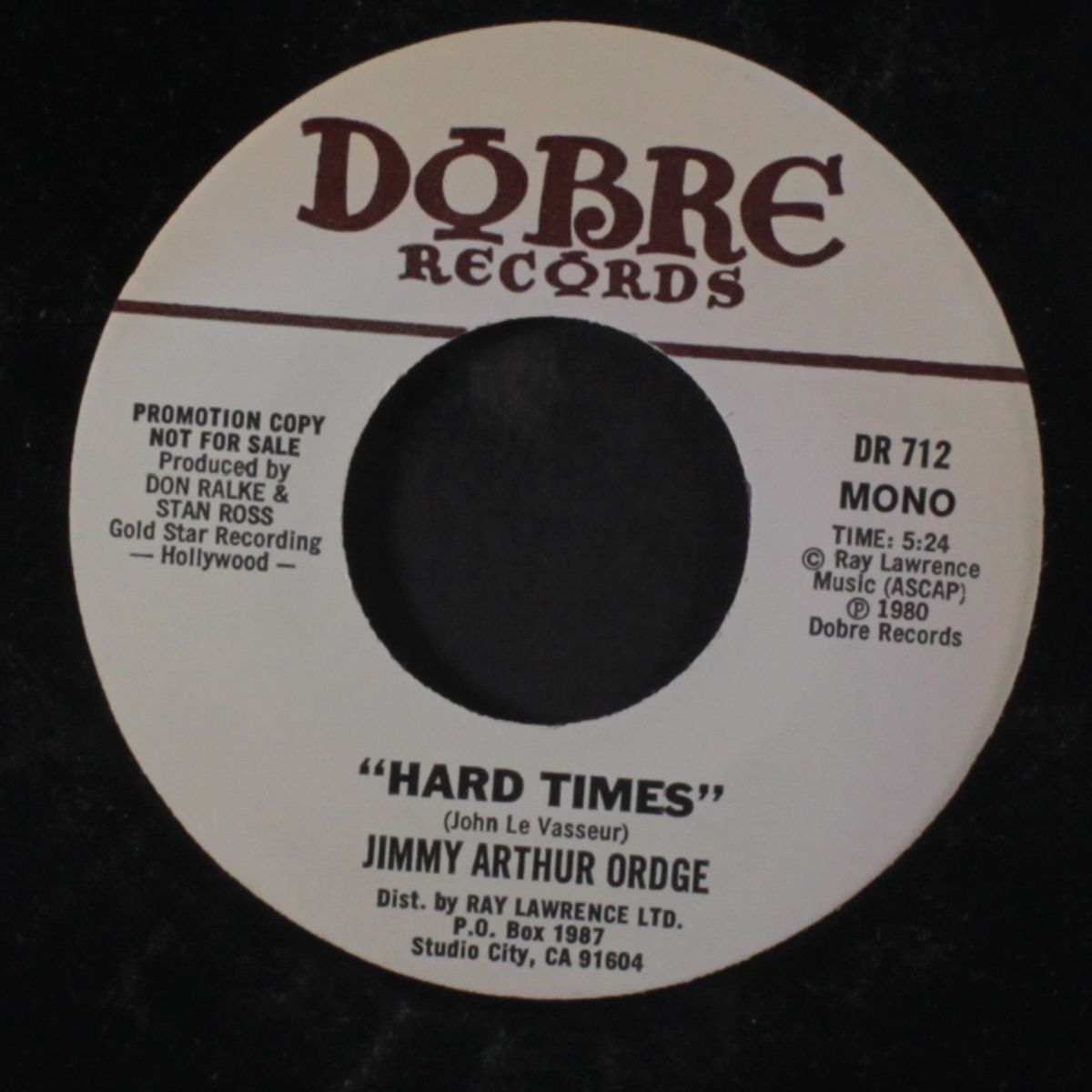 hard times / mono by JIMMY ARTHUR ORDGE