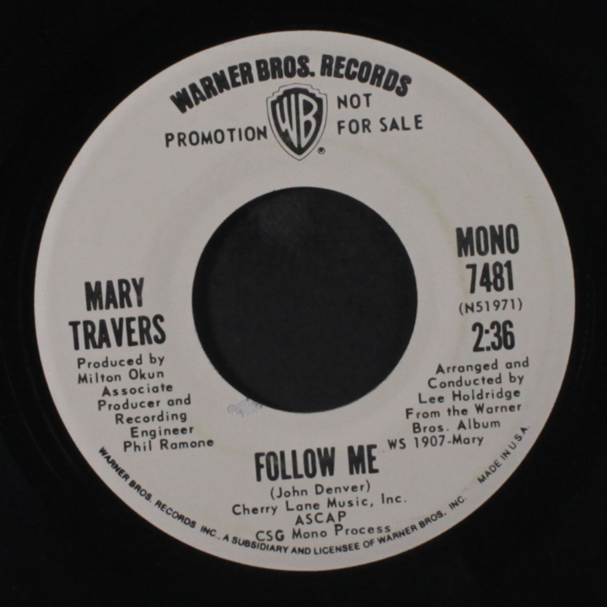 follow me / mono by MARY TRAVERS