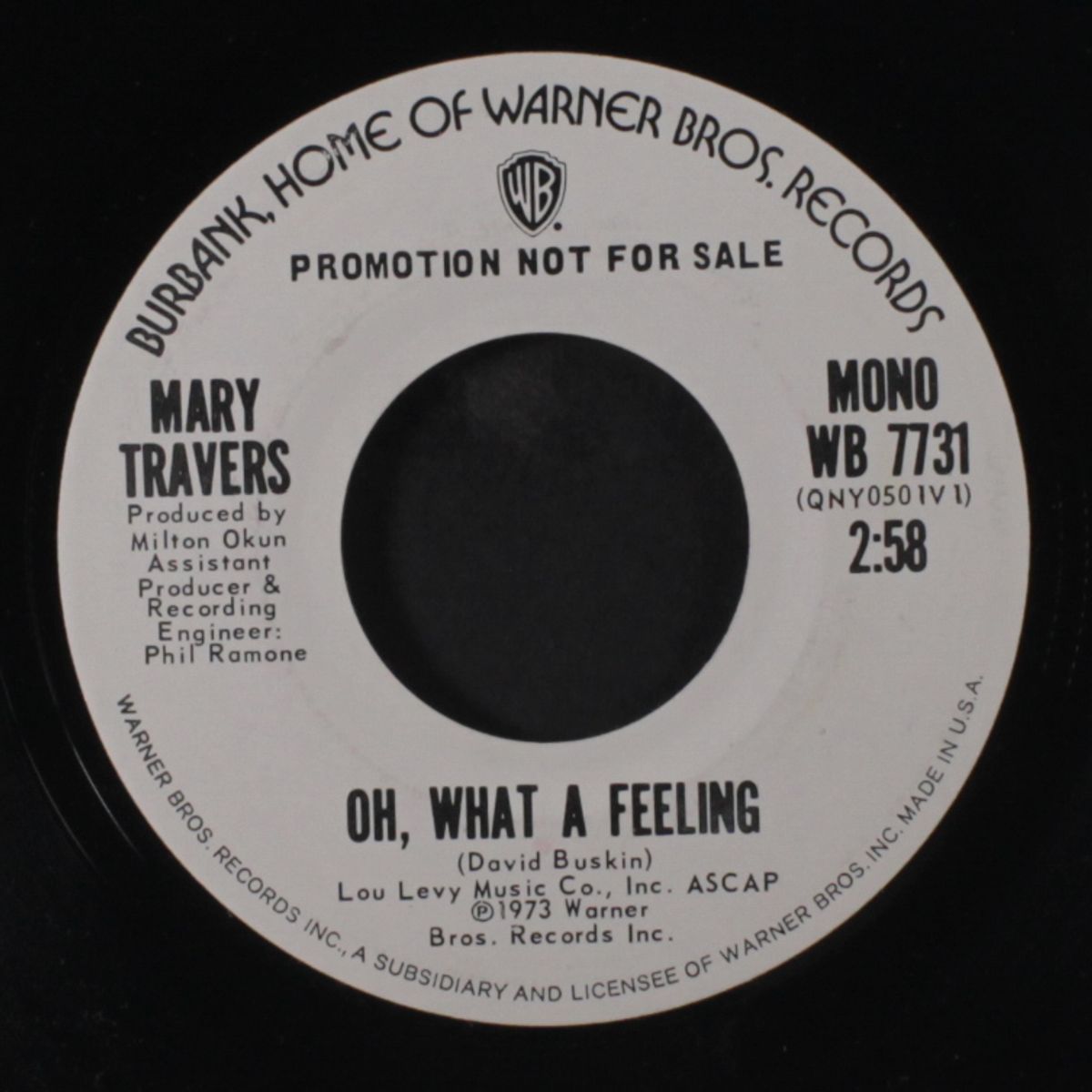 oh, what a feeling / mono by MARY TRAVERS