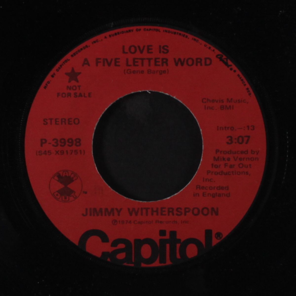 love is a five letter word / mono by JIMMY WITHERSPOON
