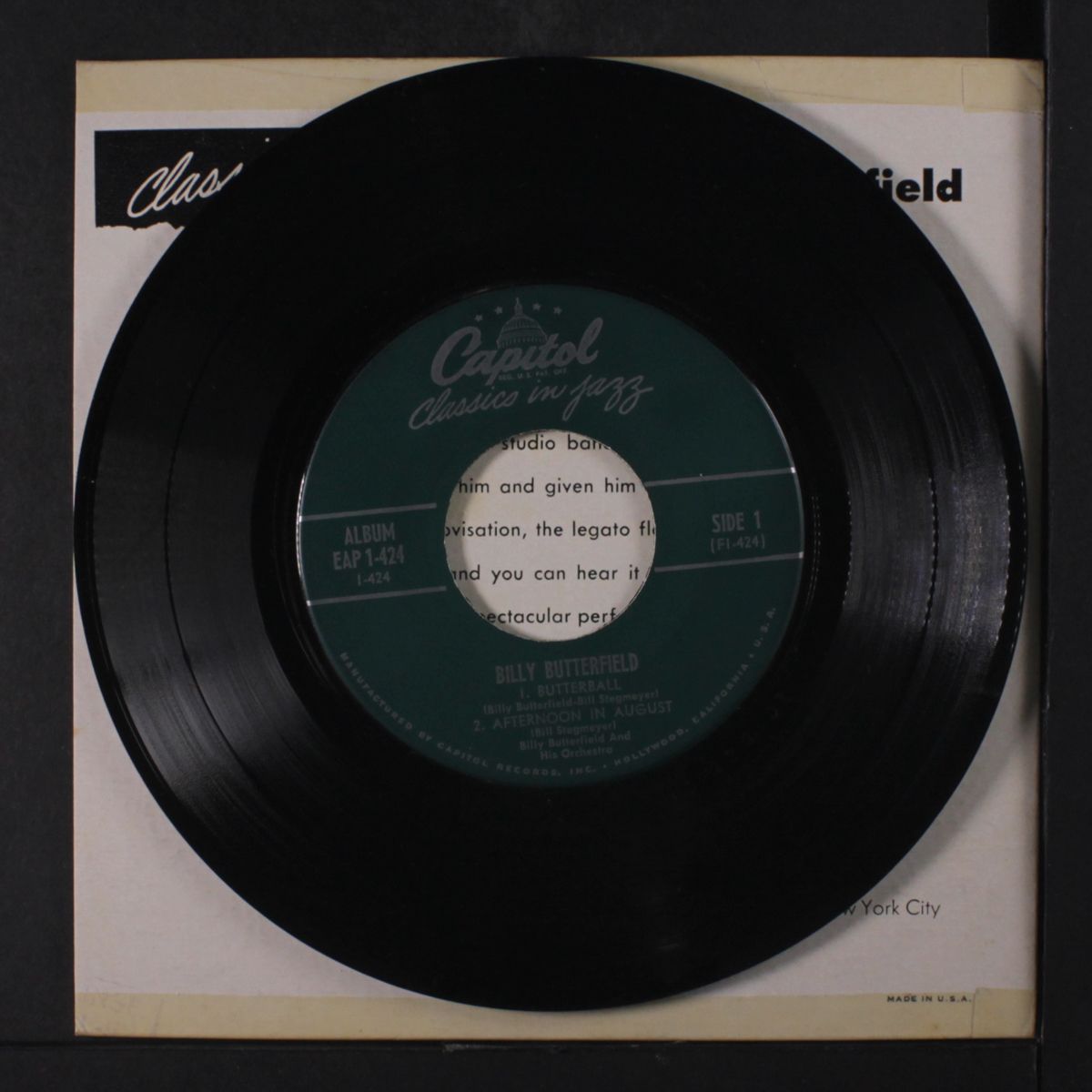 classics in jazz by BILLY BUTTERFIELD