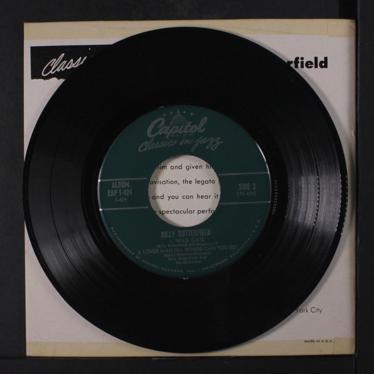 classics in jazz by BILLY BUTTERFIELD