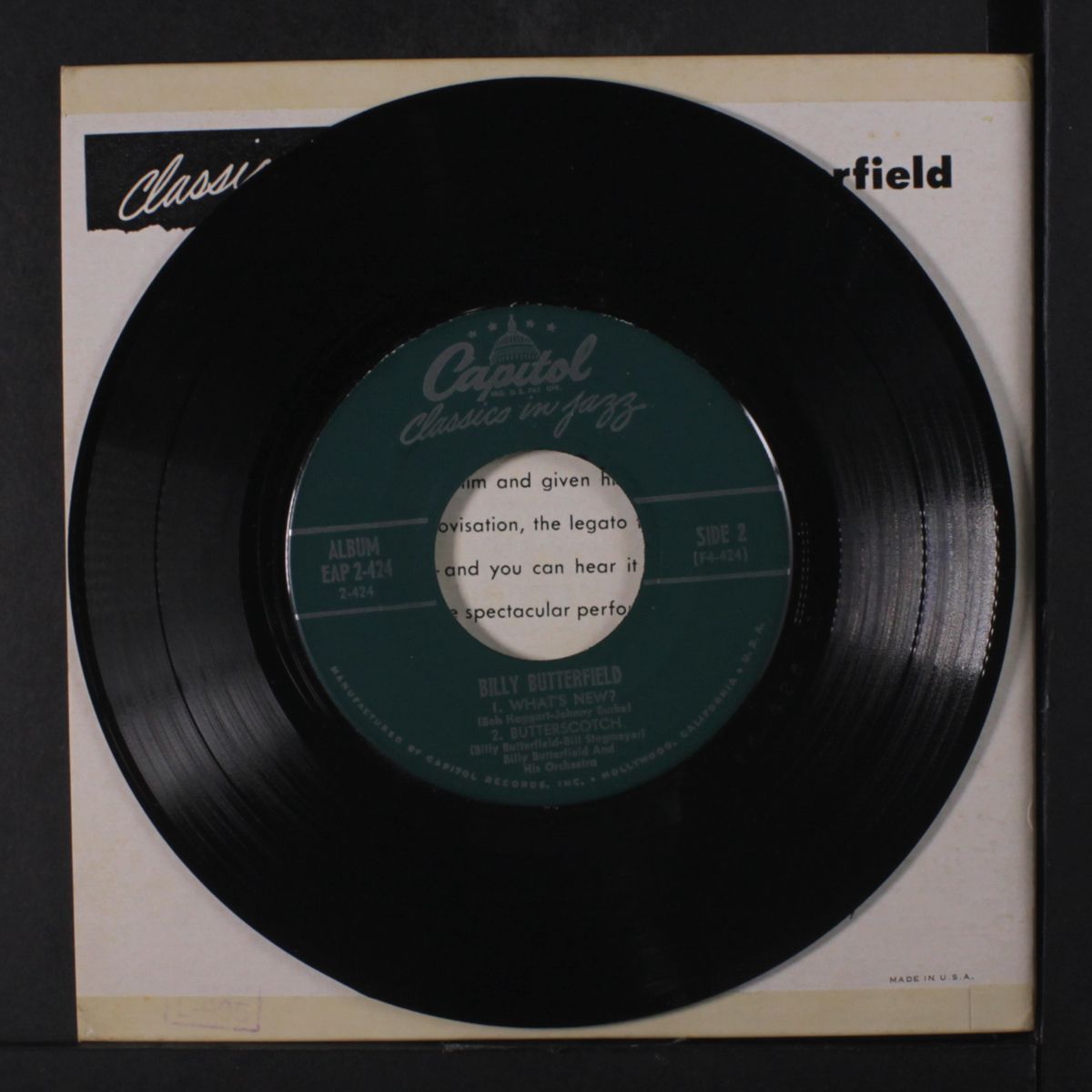 classics in jazz, part 2 by BILLY BUTTERFIELD
