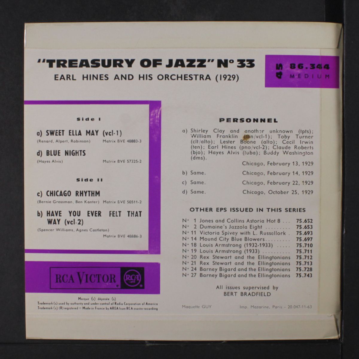 treasury of jazz no. 33 by EARL HINES
