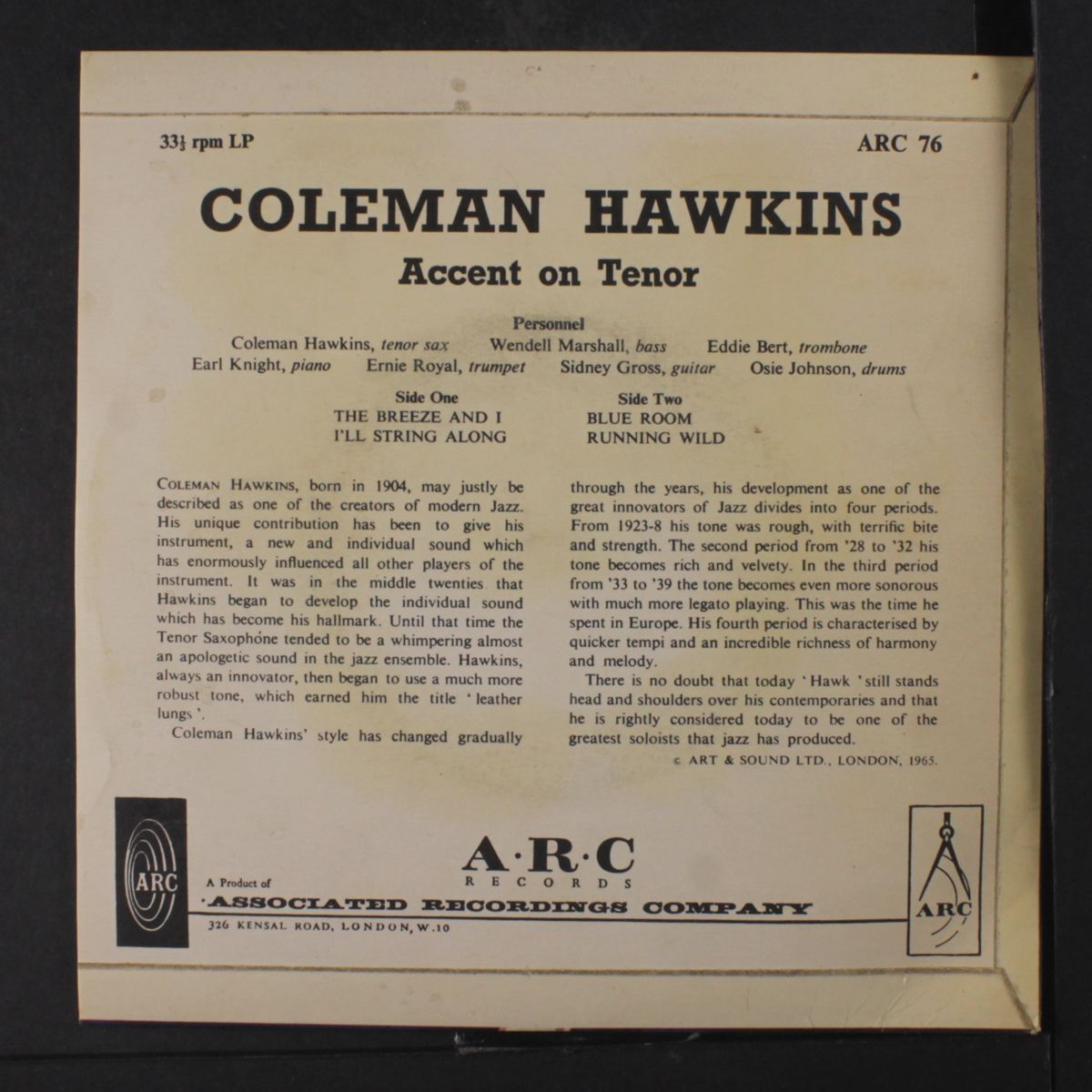 accent on tenor by COLEMAN HAWKINS