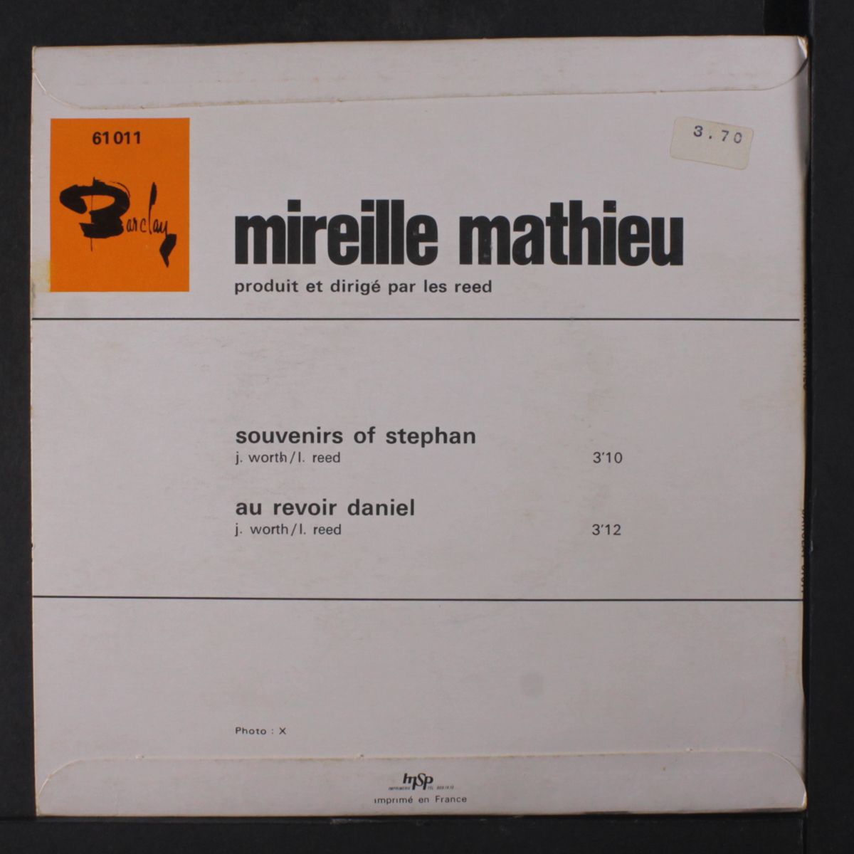 aurevoir daniel / souvenir of stephan by MIREILLE MATHIEU