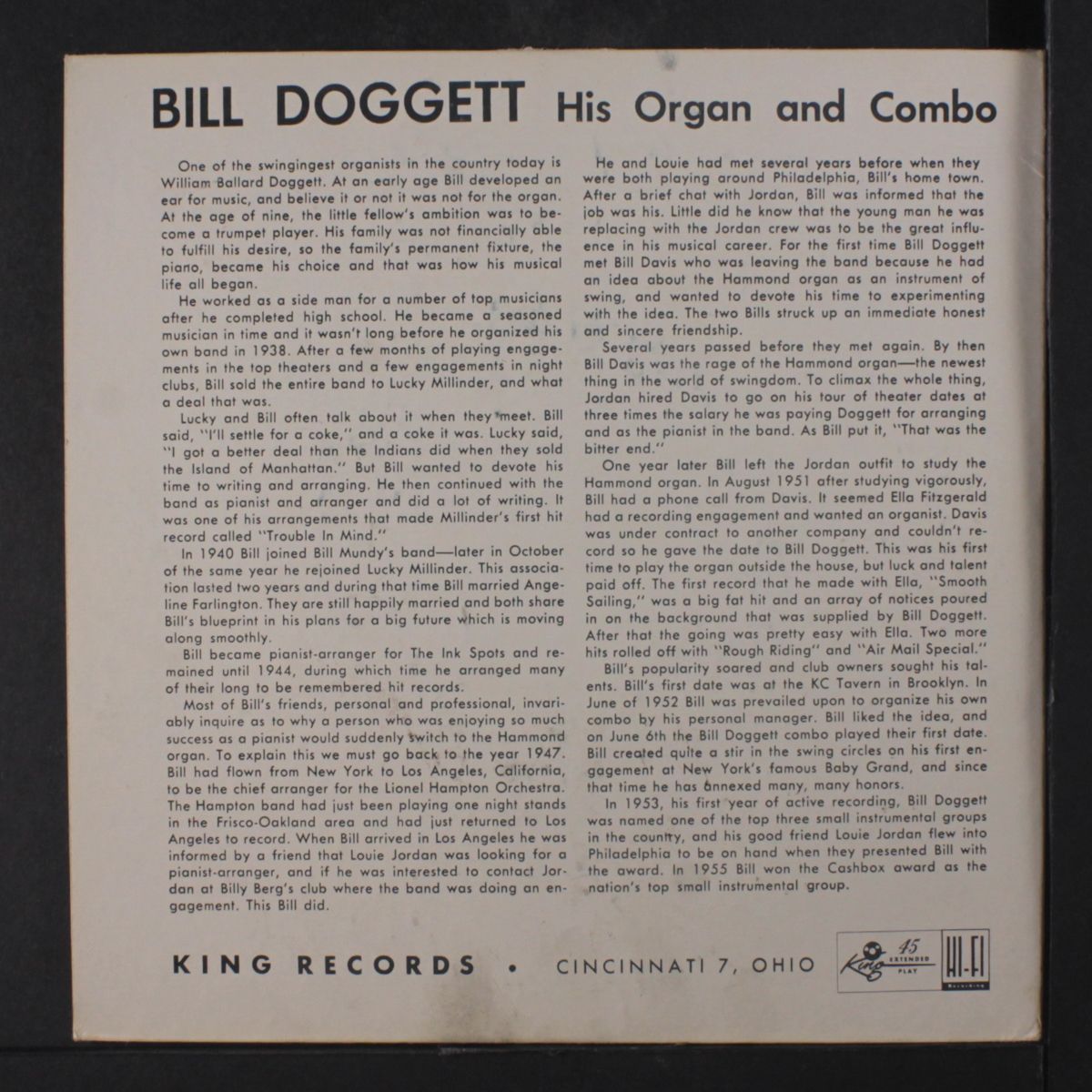 high and wide, vol. 1 by BILL DOGGETT