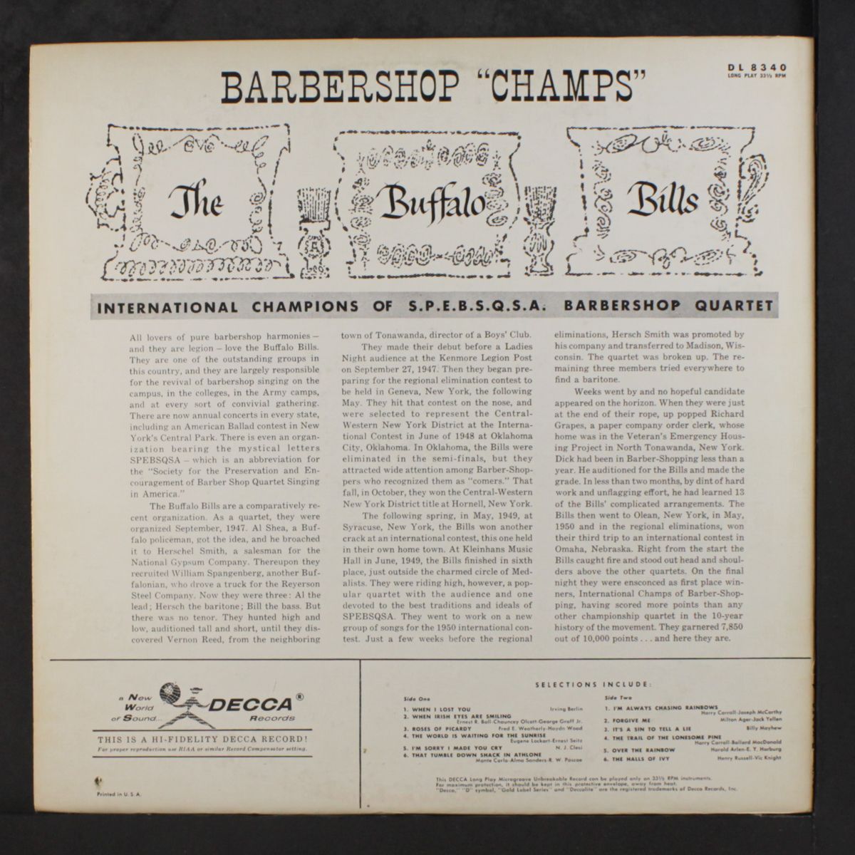 barbershop "champs" by BUFFALO BILLS