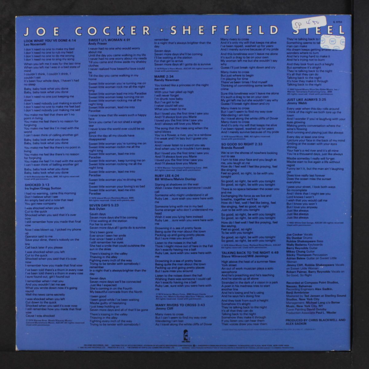 sheffield steel by JOE COCKER