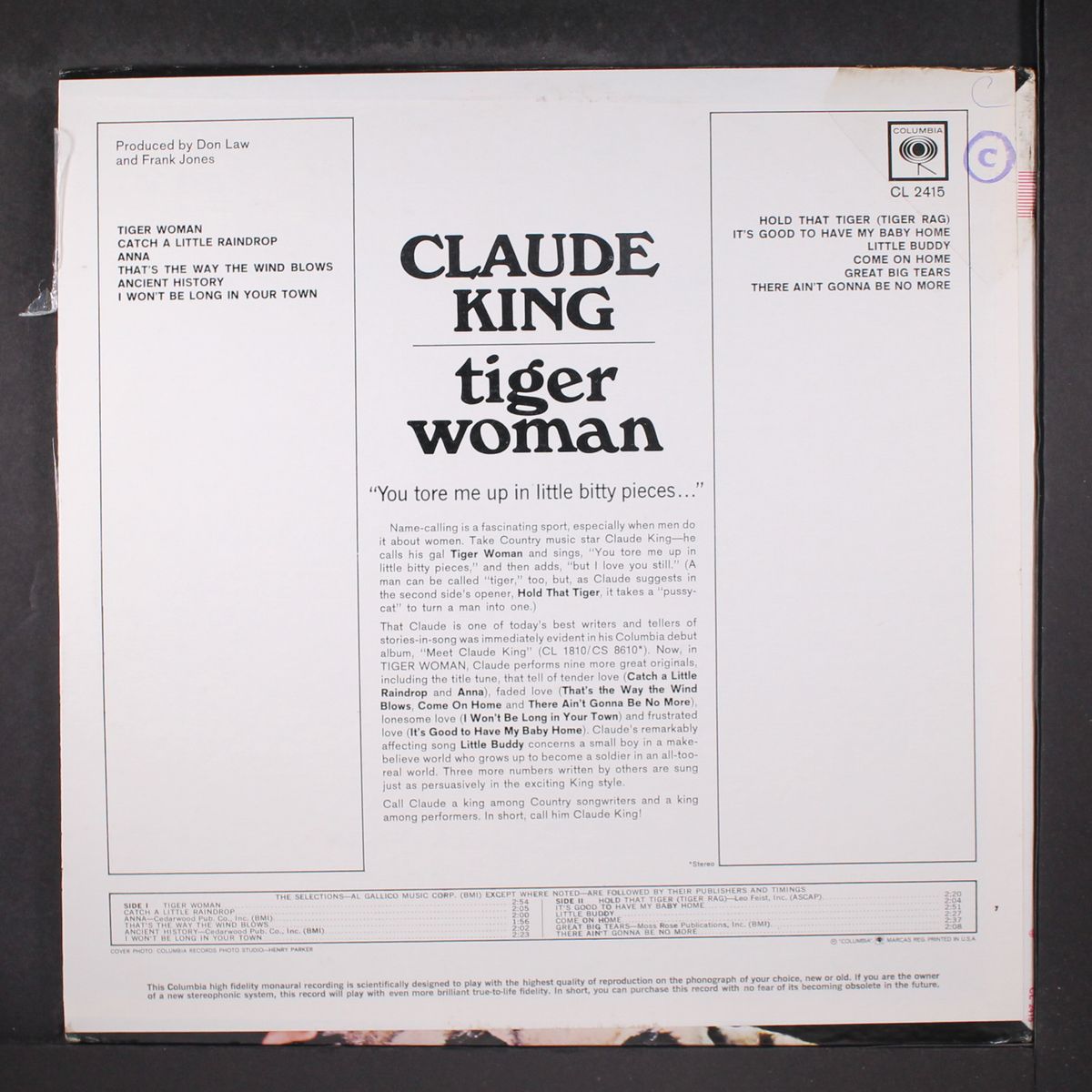 tiger woman by CLAUDE KING