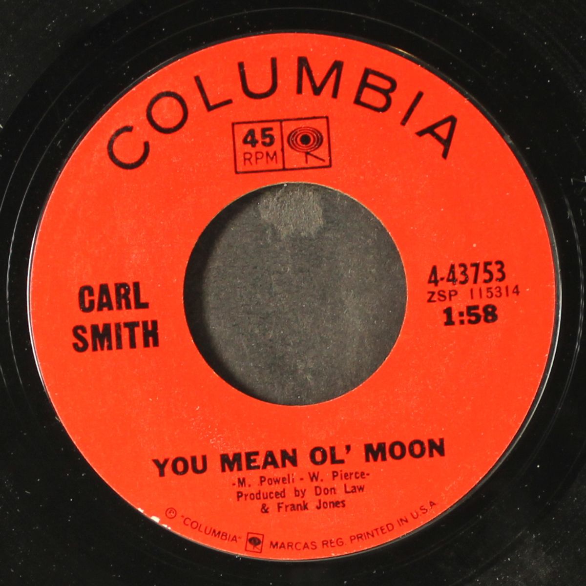 man with a plan / you mean ol' moon by CARL SMITH