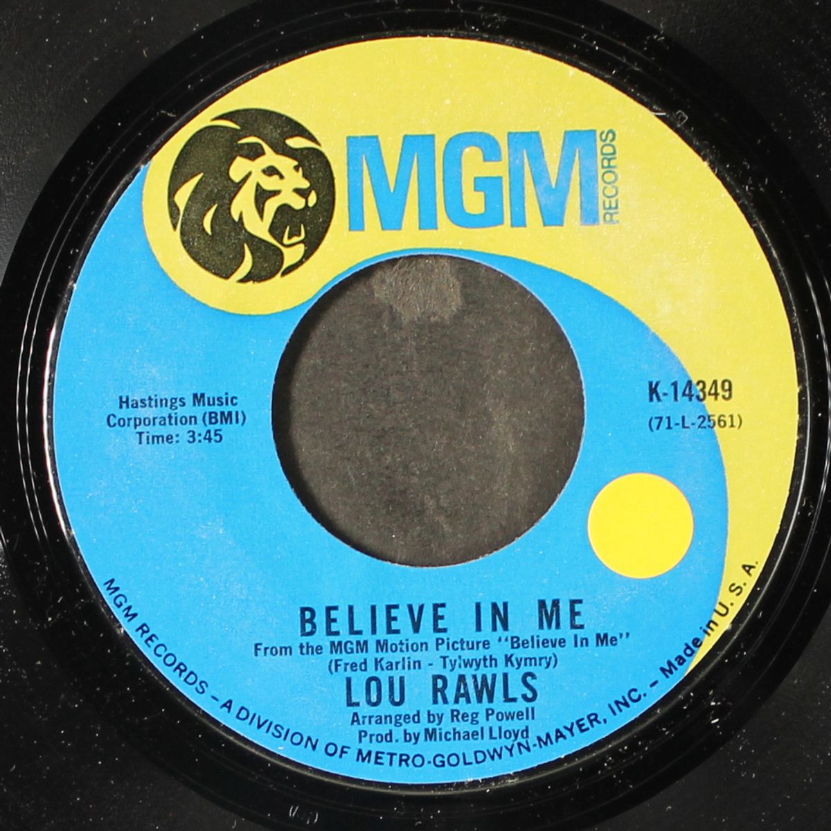 his song shall be sung / believe in me by LOU RAWLS