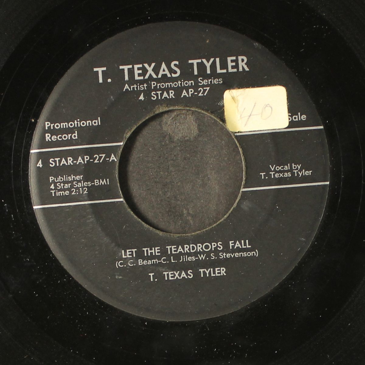 let the teardrops fall / confined by T. TEXAS TYLER