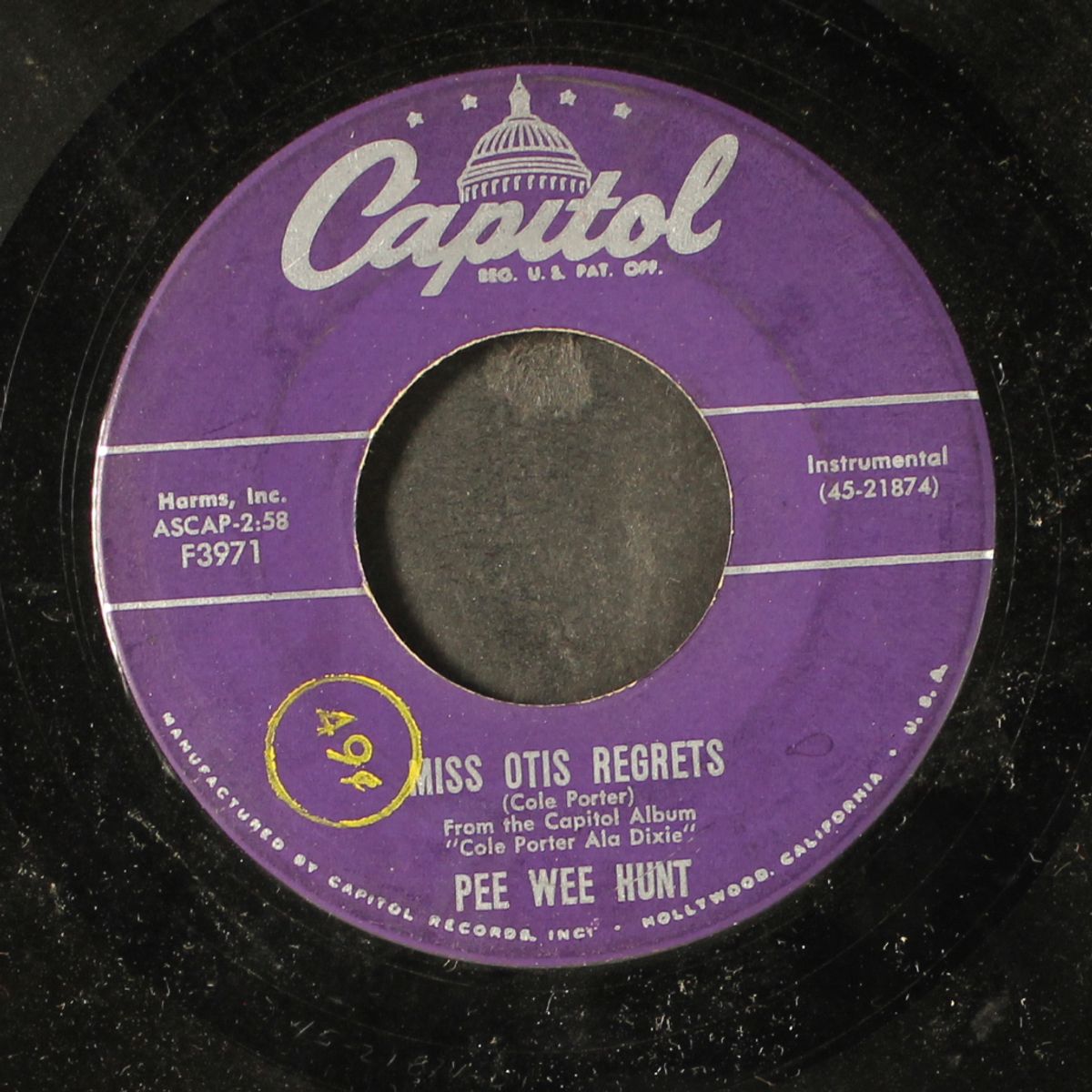 miss otis regrets / i love paris by PEE WEE HUNT